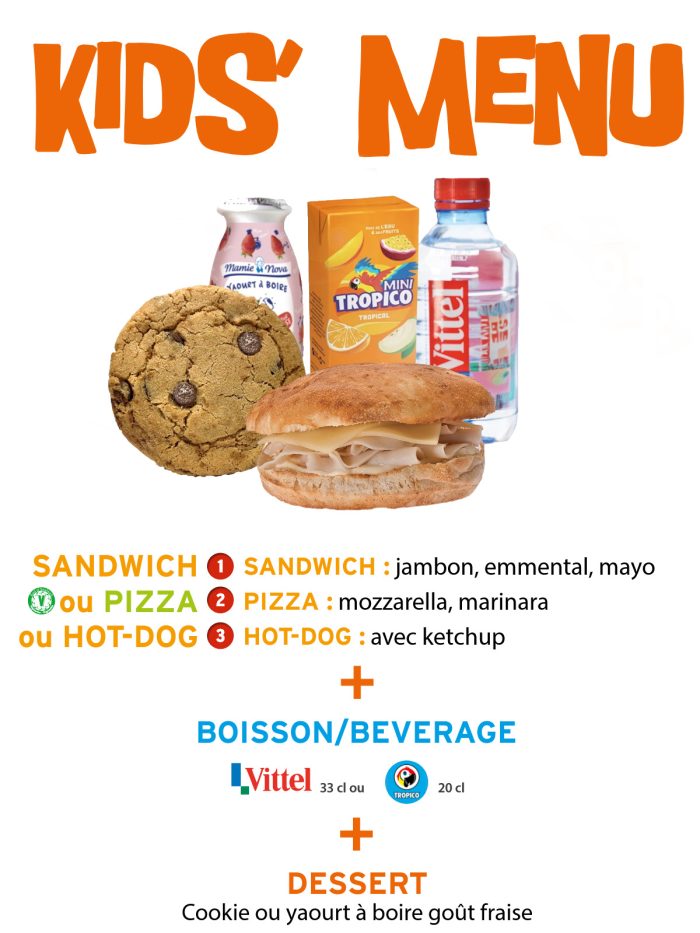 Kids menu